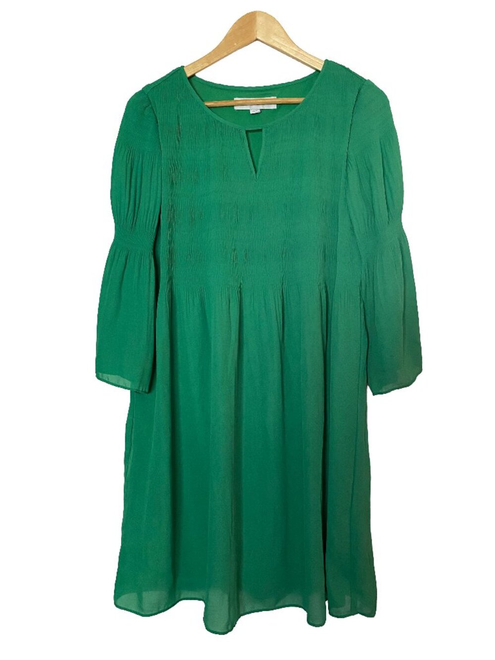 EMMA & MICHELE - Green Flowy Lined 3/4 Sleeve Dress - Size: M